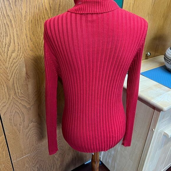 EUV Newman MarcusExclusive Vibrant Red Ribbed Sweater Size Medium #039 - Picture 5 of 6